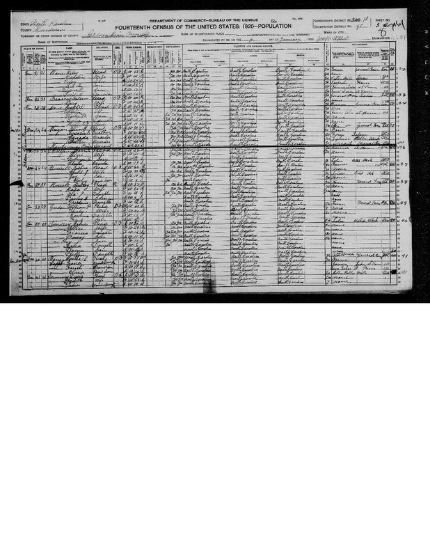 Elmira Montgomery on the Federal Census, 1920
