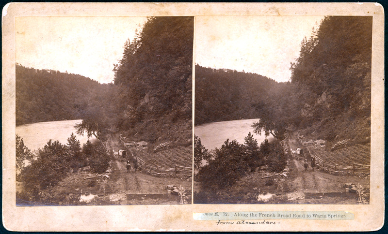 CLASS E, VIEWS ALONG THE FRENCH BROAD RIVER, ALONG THE FRENCH BROAD ROAD TO WARM SPRINGS FROM ALEXANDERS, LAND OF THE SKY
